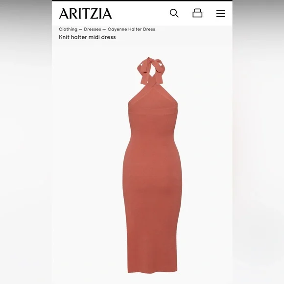 NWT Aritzia Cayenne Halter Dress - Picture 2 of 7